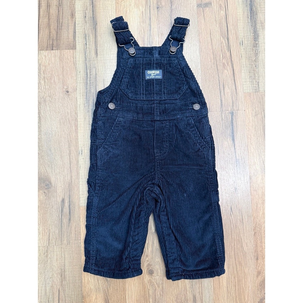 OshKosh B'gosh Baby Navy Corduroy‎ Overalls 9M Adjustable Straps